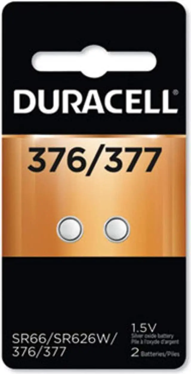 Alt view image 3 of 14 - Button Cell Battery, 376/377, 1.5 V, 2/Pack D377B2PK