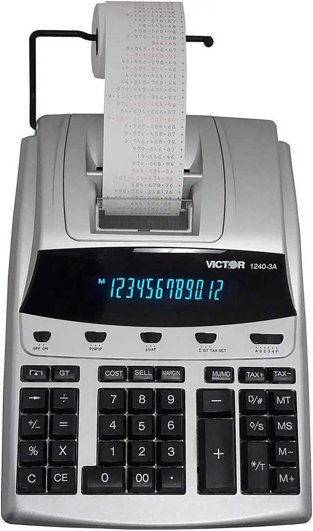 Alt view image 10 of 20 - Victor 1240-3A Antimicrobial Printing Calculator Black/Red Print 4.5 Lines/Sec 12403A