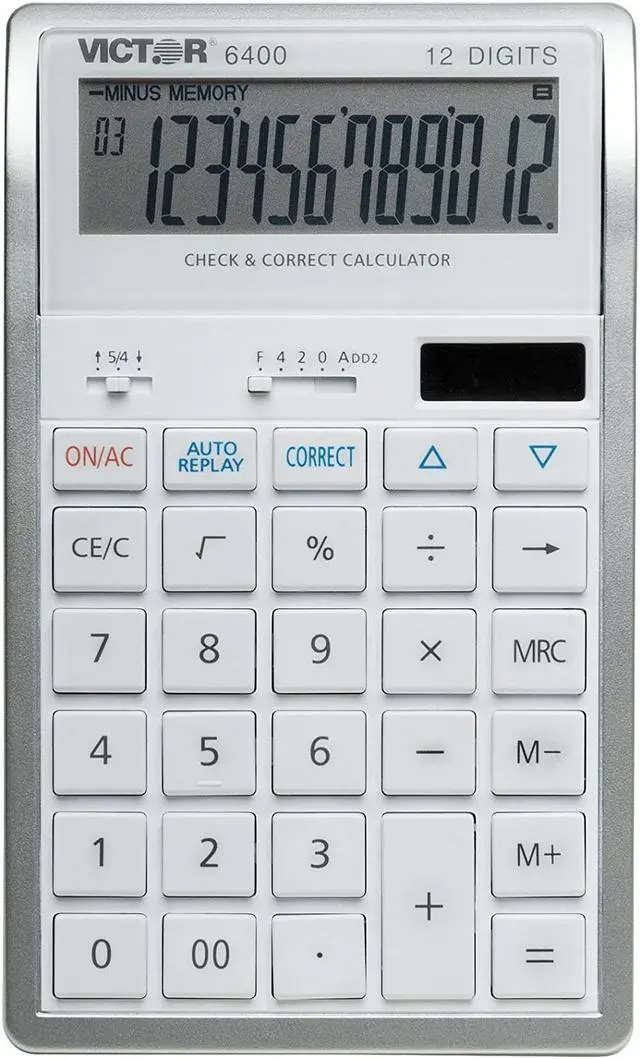 Alt view image 17 of 20 - Victor 6400 Professional Desktop Calculator with Auto Replay, Check & Correct