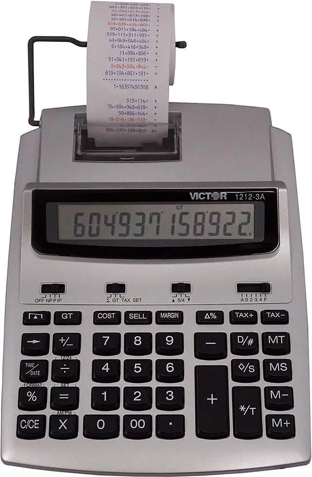 Alt view image 3 of 13 - Victor 1212-3A Antimicrobial Printing Calculator Blue/Red Print 2.7 Lines/Sec 12123A