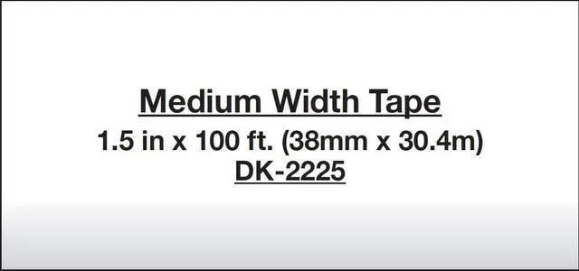 Alt view image 10 of 14 - Continuous Paper Label Tape, 1-1/2" x 100 ft, Black/White DK2225