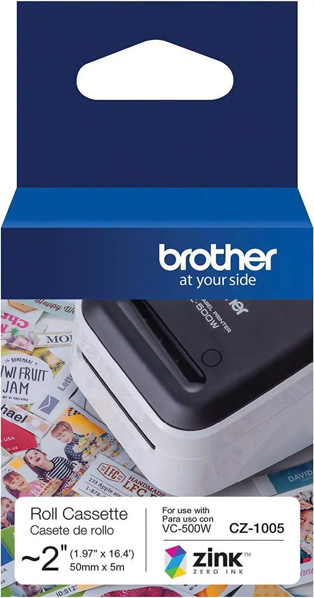 Alt view image 19 of 20 - Brother Genuine CZ-1005 continuous length ~ 2 (1.97") 50 mm wide x 16.4 ft. (5 m) long label roll featuring ZINK® Zero Ink technology - 1 31/32" Width x 16 13/32 ft Length - Zero Ink