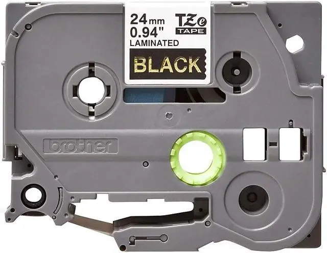 Alt view image 3 of 17 - Brother TZe-354 Labelling Tape Cassette - Gold on Black, 24mm wide