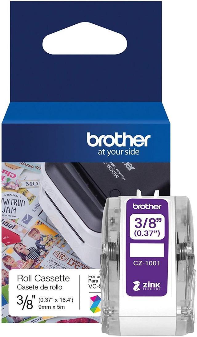 Alt view image 8 of 19 - Brother Genuine CZ-1001 3/8" (0.37") 9mm wide x 16.4 ft. (5 m) long label roll featuring ZINK® Zero Ink technology - 3/8" Width x 16 13/32 ft Length - Zero Ink (ZINK)