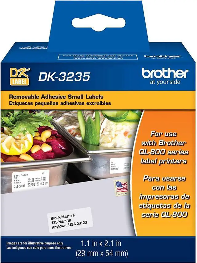 Alt view image 4 of 12 - Brother Printer DK3235 Die Cut Removable Adhesive Small Labels (DK3235)