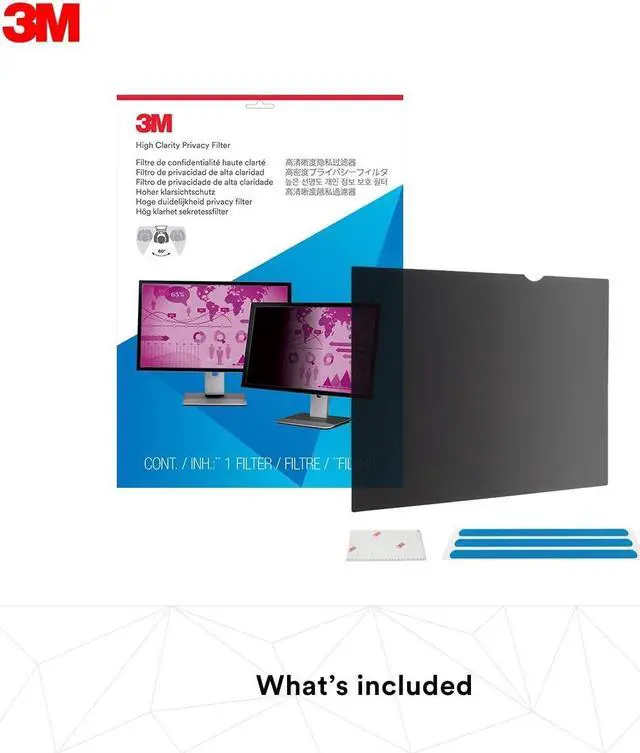 Alt view image 9 of 20 - 3M High Clarity Privacy Filters for 22" Widescreen LCD, 16:10 Aspect Ratio