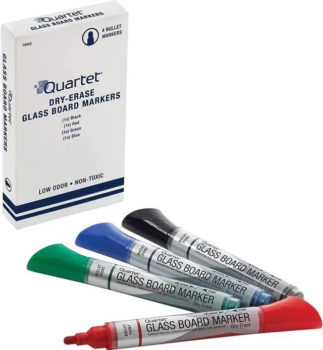 Alt view image 12 of 20 - Quartet Marker,Dry Erase,4/Pk,Ast 79552