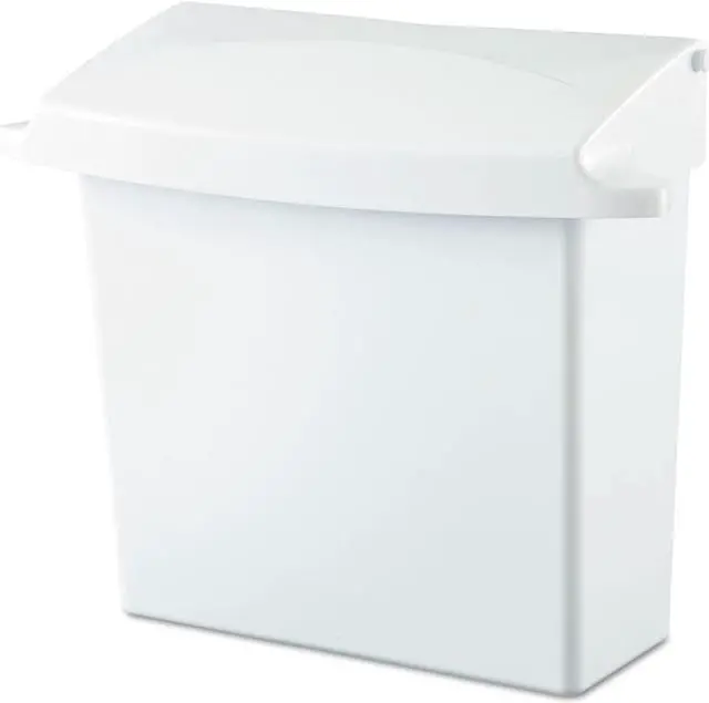Alt view image 7 of 20 - Sanitary Napkin Receptacle with Rigid Liner Rectangular Plastic White