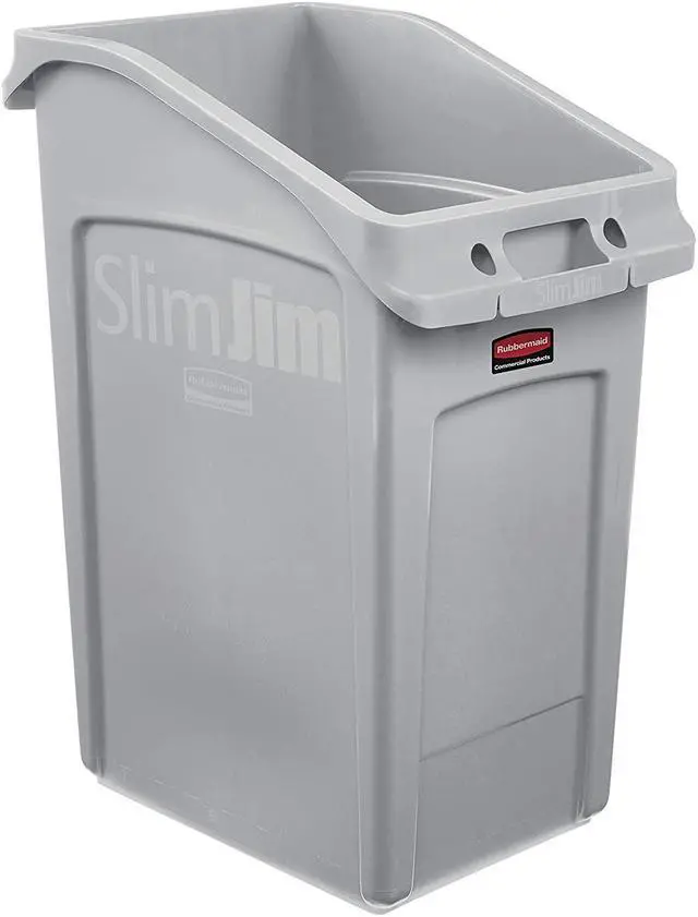 Alt view image 2 of 14 - Slim Jim Under-Counter Container, 23 gal, Polyethylene, Gray