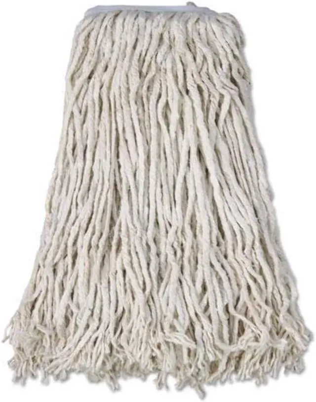 Alt view image 6 of 15 - Boardwalk Cotton Mop Head Cut-End #32 White 12/Carton CM02032S