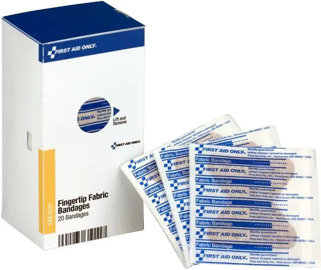 Alt view image 4 of 7 - First Aid Only Refill f/SmartCompliance Gen Business Cabinet Fingertip Fabric Bandages 20/Bx FAE6101