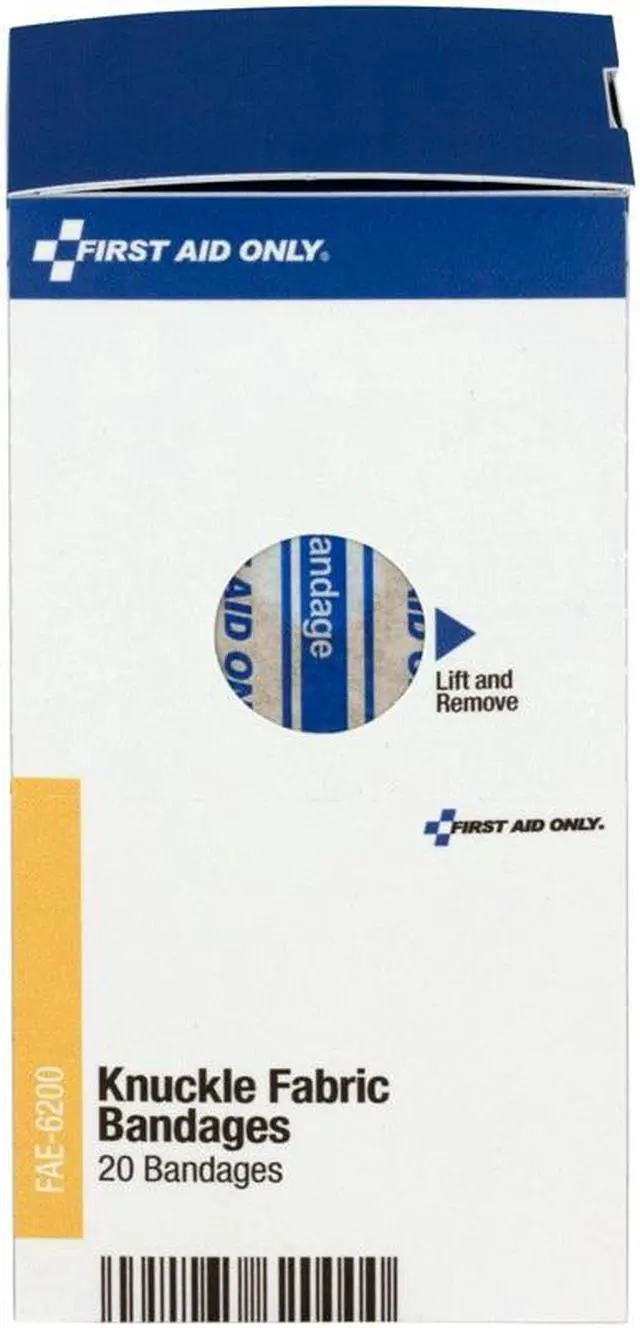 Alt view image 7 of 10 - First Aid Only FAE6200 Refill For Smartcompliance Gen Business Cabinet, Knuckle Fabric Bandages,20/Bx