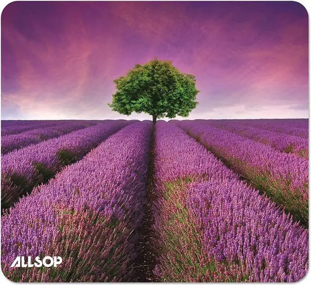 Alt view image 5 of 11 - Allsop Naturesmart Mouse Pad Lavender Field Design 8 1/2 x 8 x 1/10 31422