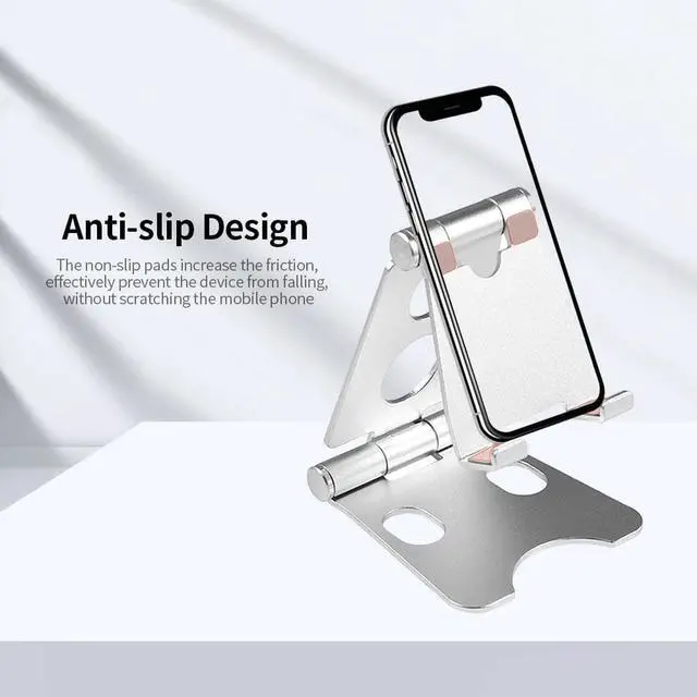 Alt view image 3 of 12 - Tablet Stand Adjustable Folding Phone Desktop Portable Aluminum Alloy Mobile Phone Tablet for 3-9.7 inch mobile phone/tablet