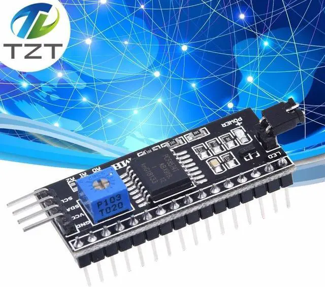 Main image of IIC I2C TWI SPI Serial Interface Board Port For Arduino 1602 2004 LCD LCD1602 Adapter Plate LCD Adapter Converter Module PCF8574