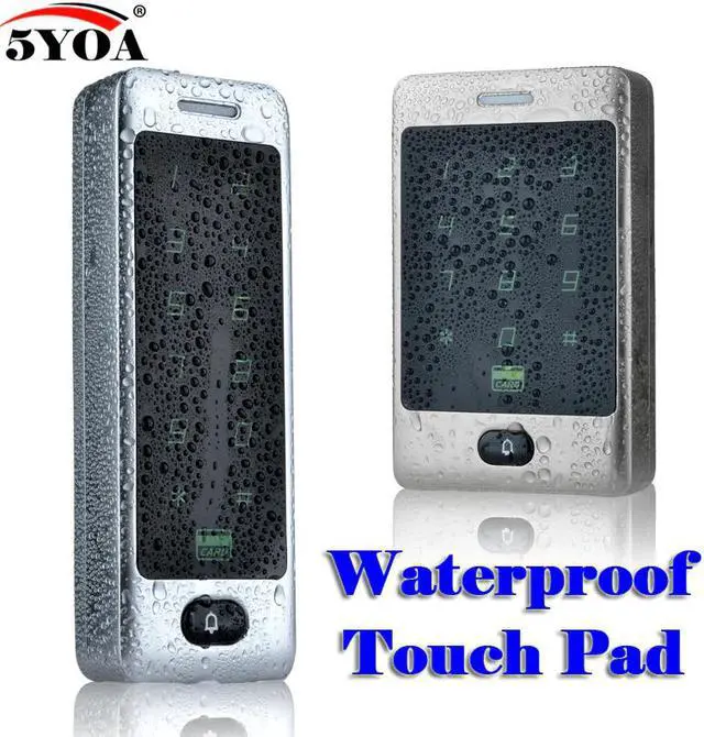 Alt view image 2 of 6 - Waterproof Touch Metal RFID Access Control Electronic Door Lock Electric Gate Opener Smart Keypad Case Reader 125khz ID Card(Fat Light Green)
