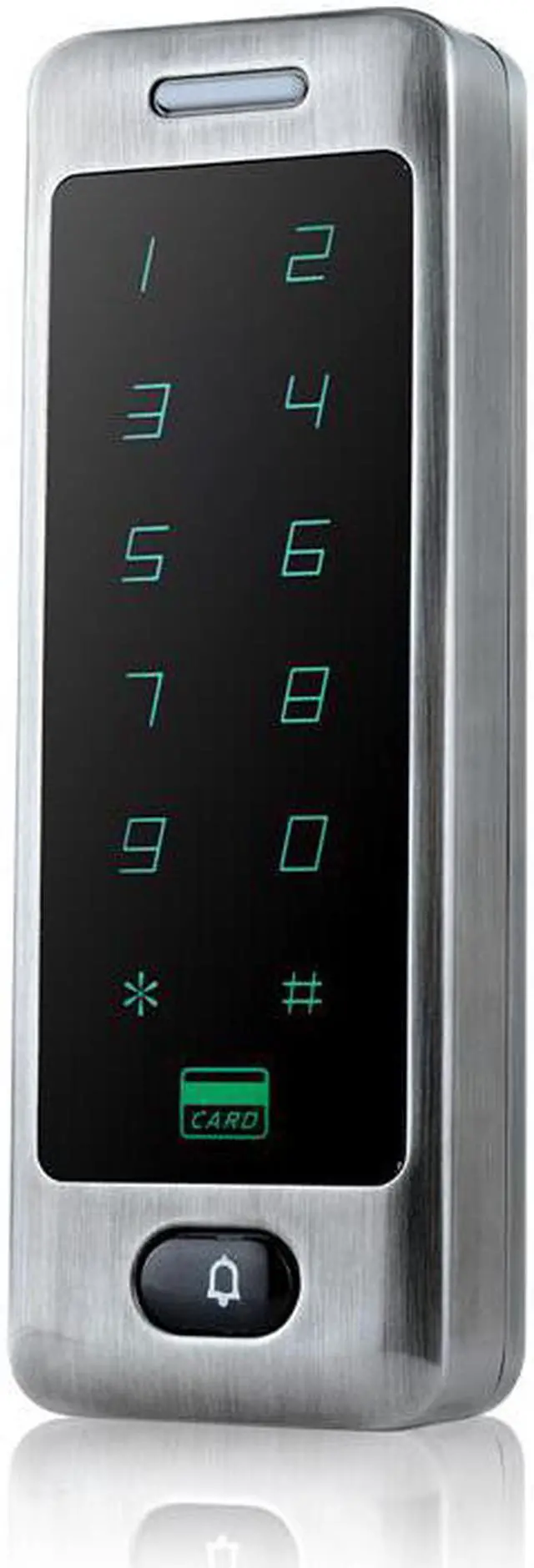 Alt view image 6 of 6 - Waterproof Touch Metal RFID Access Control Electronic Door Lock Electric Gate Opener Smart Keypad Case Reader 125khz ID Card(Fat Light Green)
