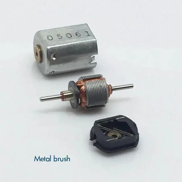 Alt view image 4 of 6 - Metal Brush Micro DC Motor DC 3-6V Double Shaft Precision Small Motor Silent Fast Speed Shaft Diameter 1mm 14600-29000 rpm