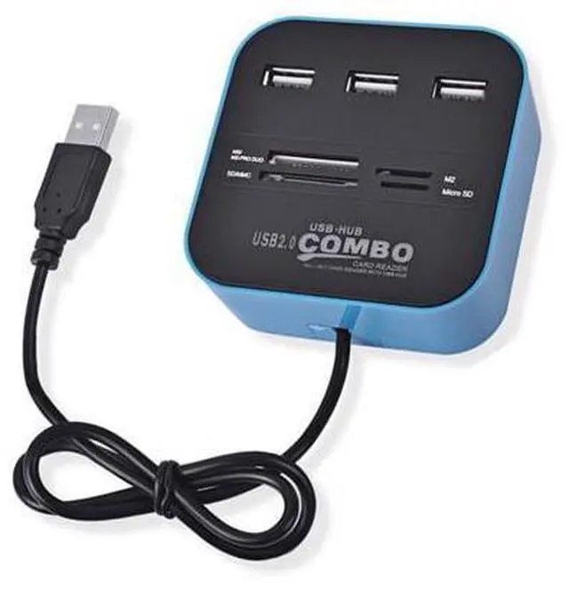 Main image of Micro USB Hub 2.0 3 Ports + TF SD Card Reader Slot High Speed USB Combo All In One USB Splitter for Laptop Desktop Use