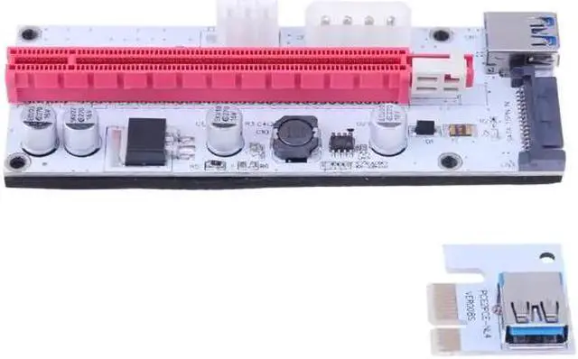 Alt view image 5 of 6 - Amify Pci-e Extender Pci Express Riser Card 1x To 16x 60cm Usb 3.0 Cable Sata 6pin 4pin Molex Power For Btc Miner Mining