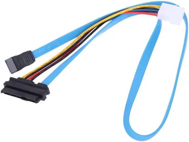 Main image of 70cm 7 Pin SATA Serial ATA Female to LP4 Male SAS 29 Pin and 4 Pin Female Power Adapter Connector Cable for Computer Brand New