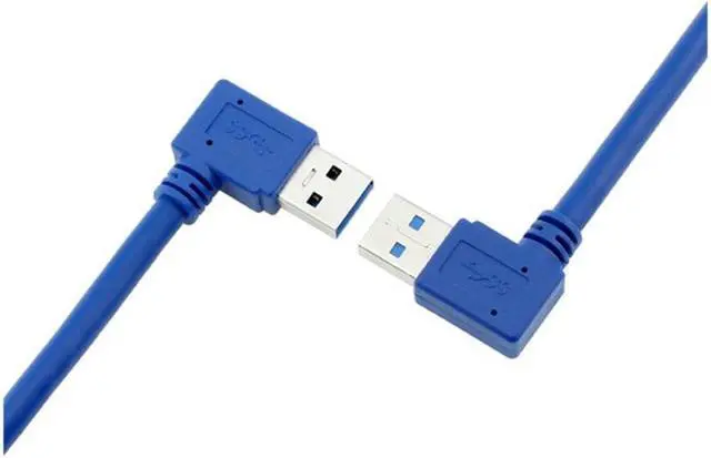 Alt view image 4 of 5 - USB Extension Cable USB 3.0 Right / Left 90 Degree Right Angle Cable Male To Female Adapter Cord USB Cables (0.3m)(Left)