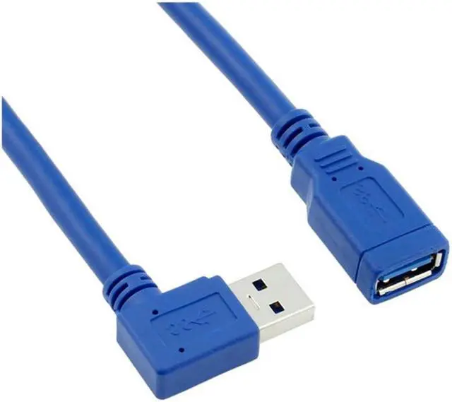 Alt view image 5 of 5 - USB Extension Cable USB 3.0 Right / Left 90 Degree Right Angle Cable Male To Female Adapter Cord USB Cables (0.3m)(Left)