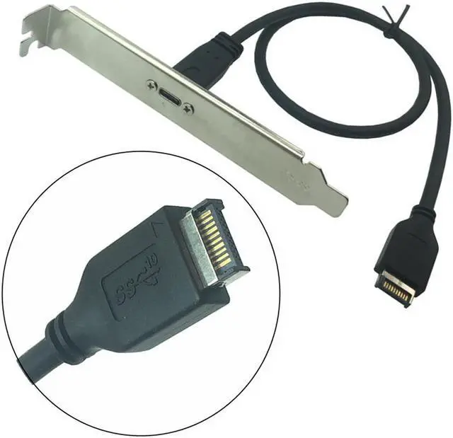 Main image of 0.5m Type E Male To USB-C Type C Female Motherboard Expansion Cable USB 3.1 Front Panel Header Connector wire cord