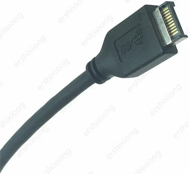 Alt view image 2 of 3 - Type C Cable USB 3.1 Type-E Front Panel Socket USB 3.0 19 Pin to 20Pin Header Extension Cable for Motherboard PC Connector Riser