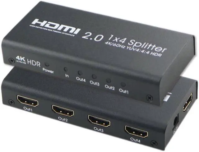 Main image of HDMI 2.0 Splitter 4 Way 4K@60Hz YUV 4:4:4 HDR 1 In 4 Out HDMI Distribution Switcher For Xbox One PS4  Blu-ray Player HDTV