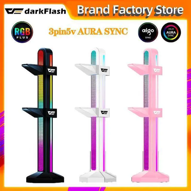 Alt view image 2 of 6 - Darkflash Graphics Card Bracket for Video Card pc Computer Case 5V 3Pin ARGB vga Holder Jack GPU Water Cooling Kit Support Stand