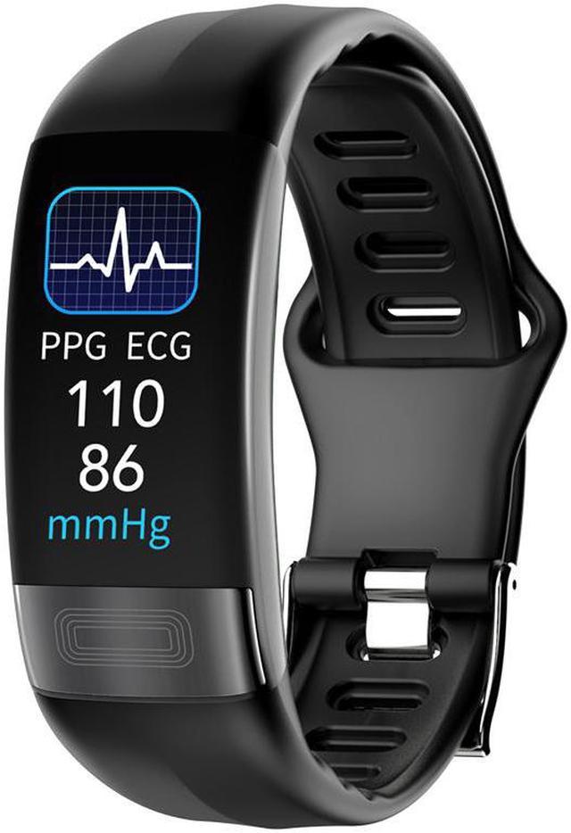 S5 Smart Bracelet Body Temperature Blood Pressure Sleep Monitor Sedentary  Reminder Waterproof Sports Pedometer Wristband Color Green