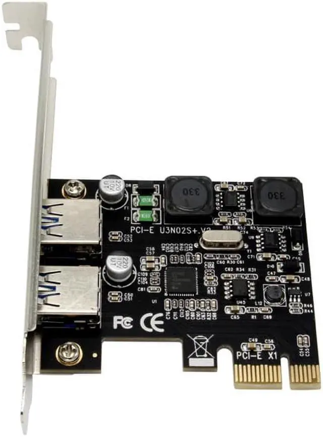 Alt view image 2 of 6 - USB 3.0 PCI-E Expansion Card External 2 Port USB3.0 PCIe Card with 2 Power Module NEC Chip for Desktop PC Computer
