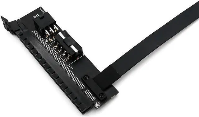 Alt view image 6 of 6 - PCI-E 1X 16X Flexible Extension PCI Express 1 to 16 X Adapter PCI-E Extender Riser with 4Pin ATX 6Pin Power Connector for Mining