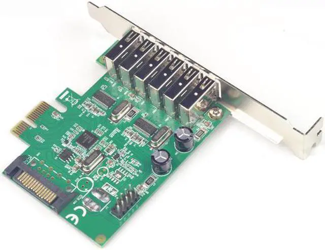 Alt view image 4 of 5 - 8 Port USB 2.0 PCI-Express X1 Card (6 External Ports and 2 Internal 9 Pin Ports)