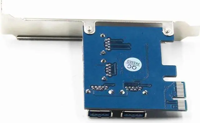 Alt view image 4 of 6 - Riser Card PCI-E USB 3.0 PCIe Port Multiplier Card PCI express PCIe 1 to 4 PCI-E to PCI-E for BTC Miner Mining Machine Devices