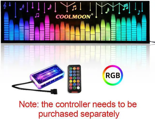 Alt view image 5 of 6 - COOLMOON RGB Light Board 25cm Graphics Card Bracket Support Frame LED Power Light-Emitting Side Panel Chassis CPU Bracket Board
