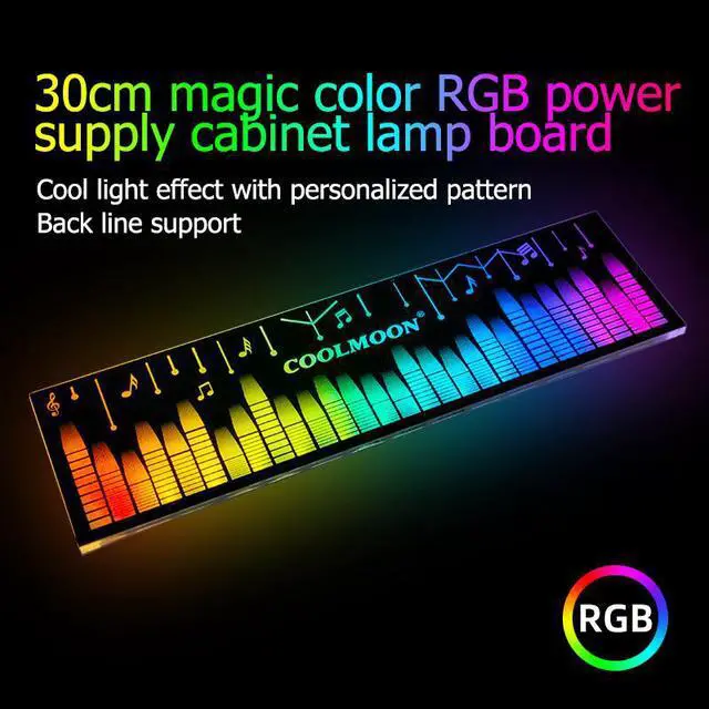 Alt view image 3 of 6 - COOLMOON RGB Light Board 25cm Graphics Card Bracket Support Frame LED Power Light-Emitting Side Panel Chassis CPU Bracket Board