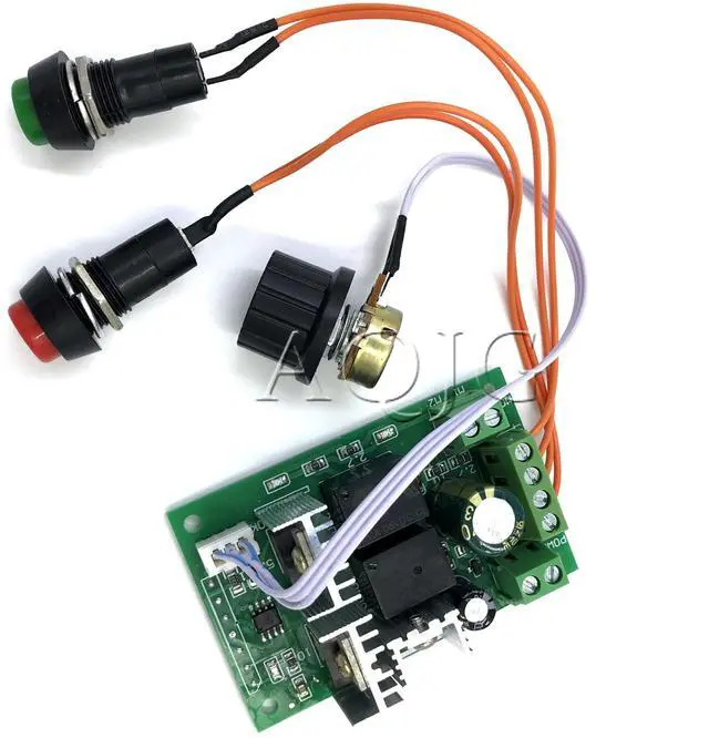 Alt view image 2 of 5 - PWM dc motor speed controller 10A CW CCW Self reset digital display 0~100% adjustable drive module Input 6V~55V