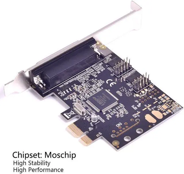 Alt view image 2 of 6 - Adapter Serial DB9 RS232 Parallel DB25 PCI-e Adapter 2 port Serial DB9 RS232 Parallel DB25 to PCI-e RS-232 DB25 25Pin Converter