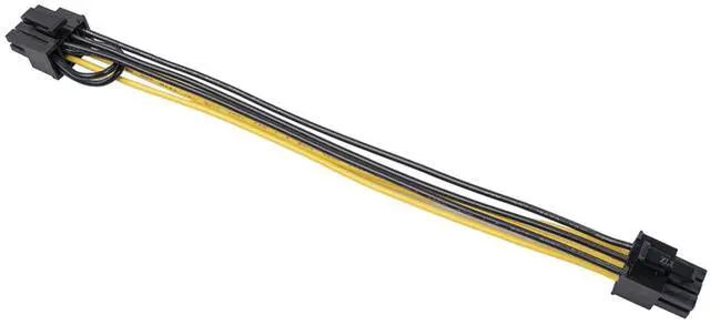 Alt view image 5 of 6 - PCI Express PCIE PCI-e 6 pin Female to PCI-E 6+2 8 pin Female GPU Power Cable Splitter Adaptor Adapter Converter 20CM