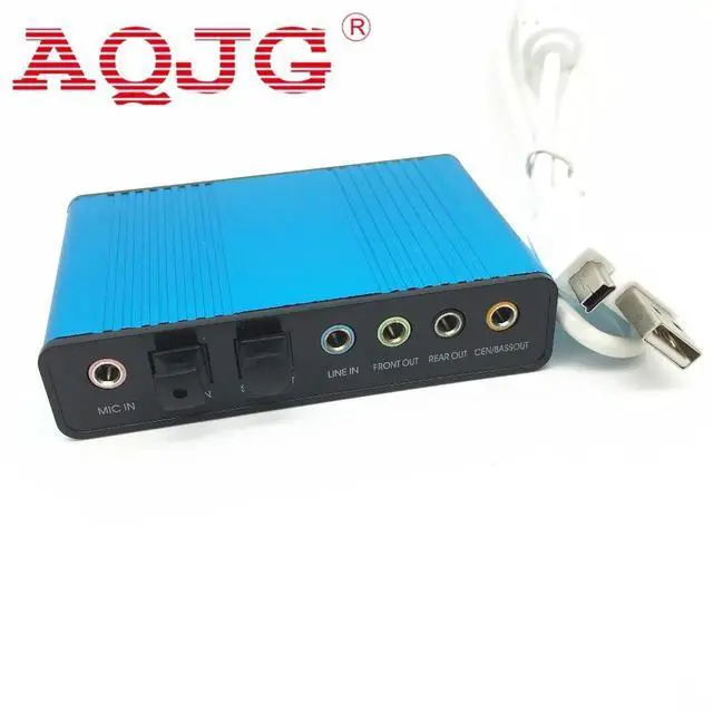 Alt view image 5 of 5 - Deal  1Pcs Blue 6 channel 5.1 External Audio Music Sound Card Soundcard For Laptop PC
