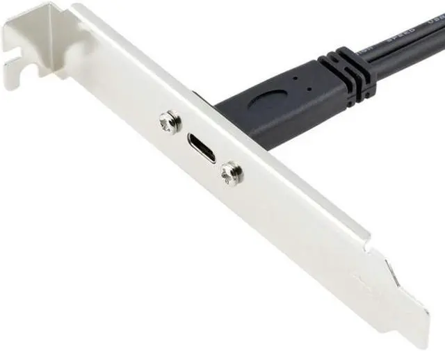 Alt view image 3 of 5 - 50cm USB 3.0 20 Pin Motherboard Header to USB Type C Female Cable with Bracket