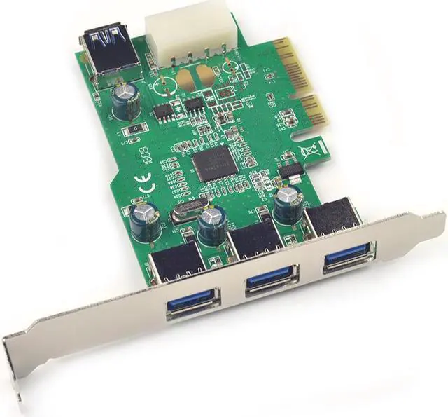 Alt view image 4 of 6 - USB 3.0 PCI-e expansion Card PCIe USB3.0 adapter 3 external + 1 internal USB PCI express converter Support charging etron chip