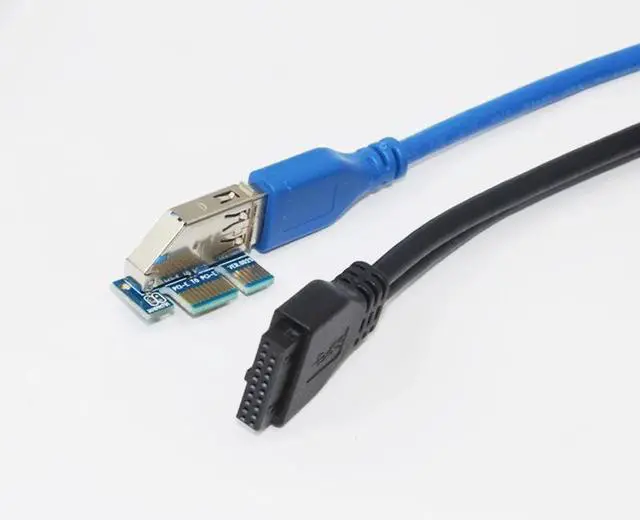 Alt view image 2 of 6 - Wireless Network Card Front Antenna USB PCI-E 1x to 2 Port USB 3.0 Card 5.25" Floppy Bay Front Panel USB 3 Hub Wireless Adapter