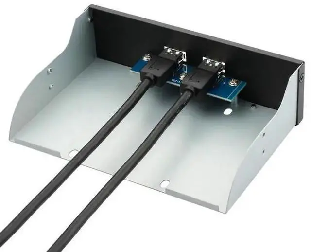Alt view image 5 of 6 - 5.25 inch 2 Port USB 3.0 Front Panel  USB HUB for Computer Case CD ROM Drive Bay Expansion