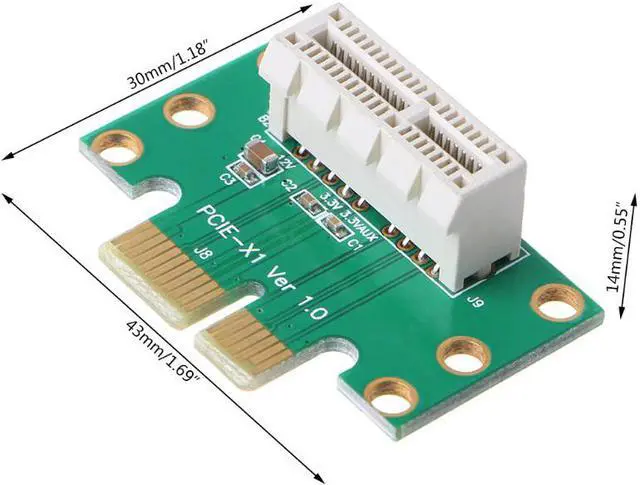Main image of PCI Express X1 Adapter Riser Card PCIE X1 to X1 Slot Converter Card 90 Degree LX9B
