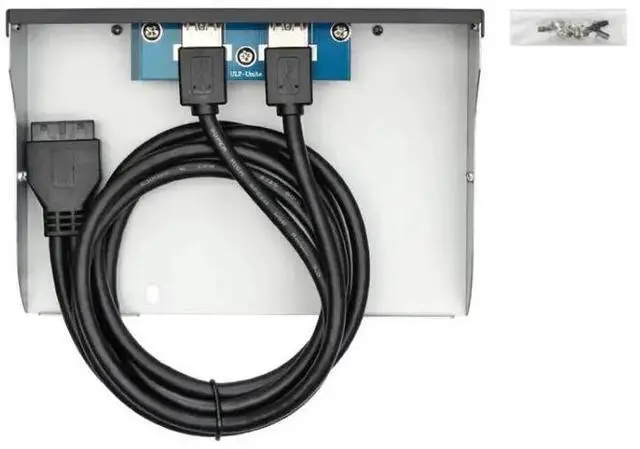 Alt view image 4 of 6 - 5.25 inch 2 Port USB 3.0 Front Panel  USB HUB for Computer Case CD ROM Drive Bay Expansion