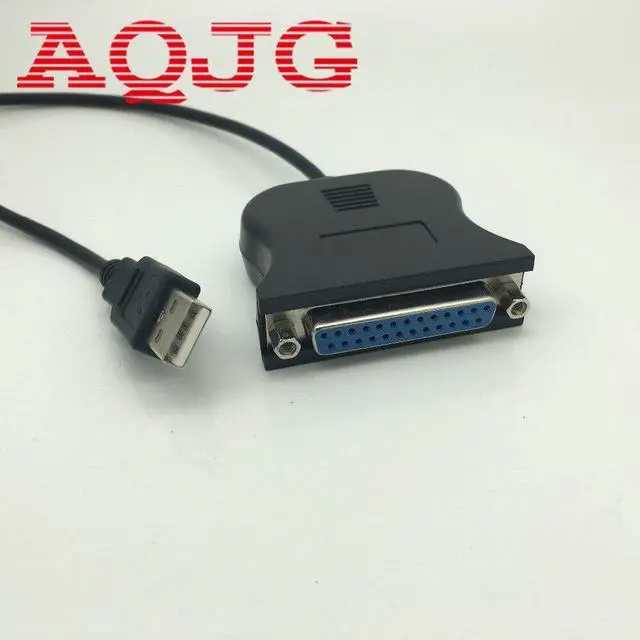 Alt view image 3 of 5 - Black Bi-directional Parallel Interface Communication USB to 25 Pin DB25 Parallel Printer Cable Adapter Cord Converter