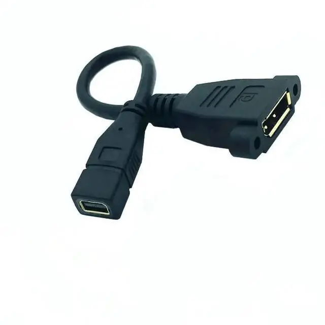 Alt view image 4 of 6 - Cable Mini DisplayPort   to DP Female  Video Adapter Thunderbolt  with Socket Panel Mount